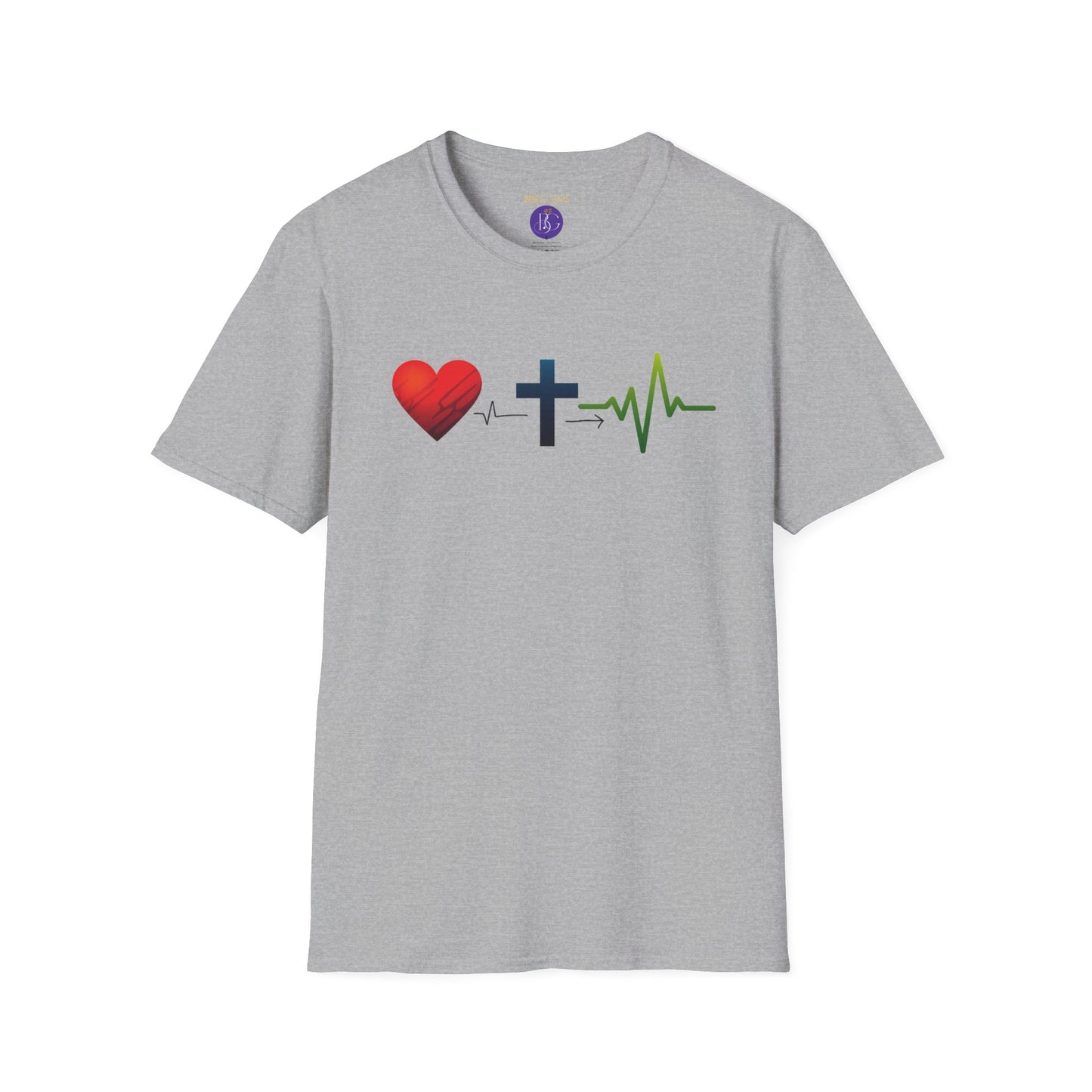 Cross Heart Life Graphic Only T-Shirt