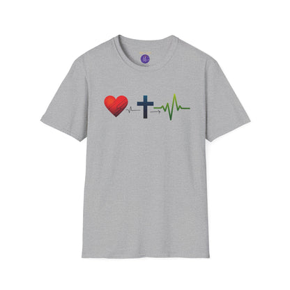 Cross Heart Life Graphic Only T-Shirt