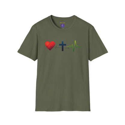 Cross Heart Life Graphic Only T-Shirt