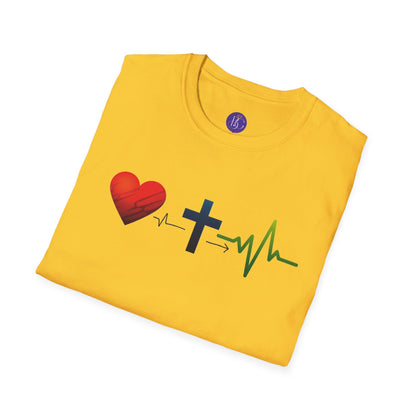 Cross Heart Life Graphic Only T-Shirt