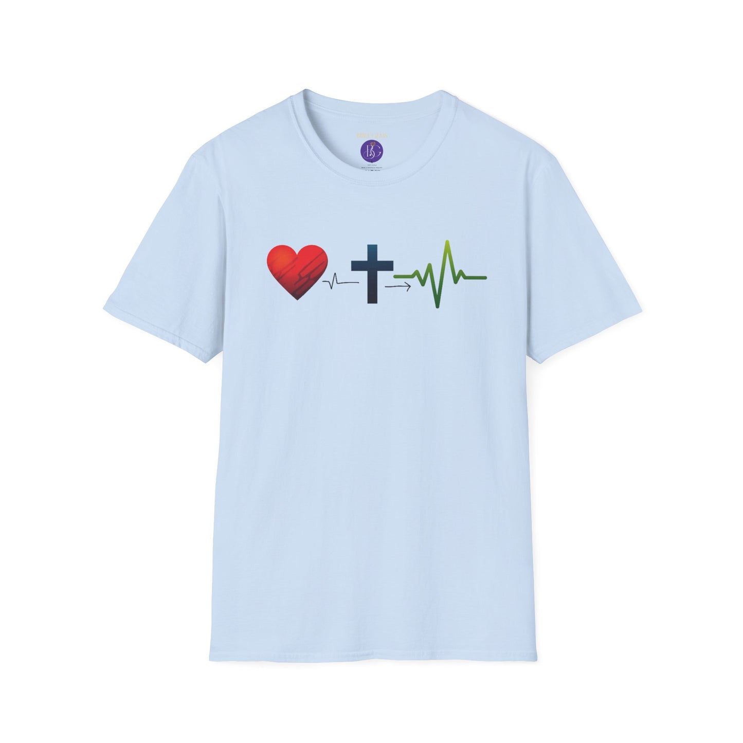 Cross Heart Life Graphic Only T-Shirt
