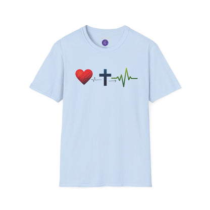 Cross Heart Life Graphic Only T-Shirt