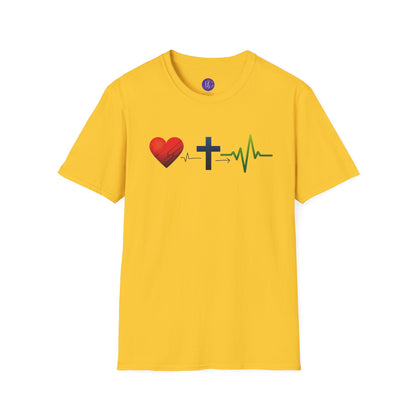 Cross Heart Life Graphic Only T-Shirt